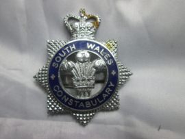 British cap badge South Wales Police constabulary. Engels petembleem politie