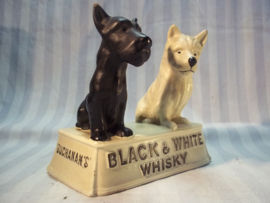 Black and White advertisment display. Reclame figuur van een soort rubber.