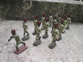 Belgium colonial soldiers marching Force Publique Belgische marcherende soldaten uit de Congo bijzonder, TOP goede staat