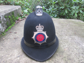 British Bobbyhelmet Great Manchester Police. Engelse Bobby helm grote maat goede staat.