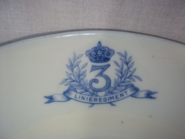 Belgium plate, 3rd. Infantry regiment. Belgisch bord 3e Linie regiment officiers mess