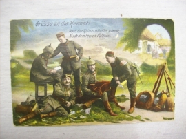 Postcard german, Duitse kaart, Bayerische Inf. Div.  Veldpost