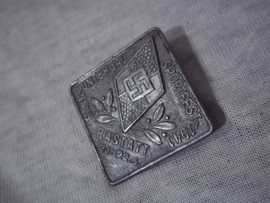 German tinnie, rally badge, Duitse tinnie, Hitler- Jugend. Bann untergau sportfest 1941 Rastatt  21/ 22- 6 . Massief embleem mooi gemarkeerd Pforzheim, RzM gemarkeerd. zeldzaam rare, tinnies in de oorlogstijd zijn moeilijk.