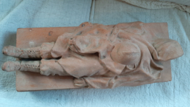 Very rare statue Belgium soldier, WW1 signed E. Vereijcken - 1934. He is a famous artist made 5 military monuments. Terracotta beeld belgische soldaat zeer uniek exemplaar gemaakt door een bekend kunstenaar UNICA.