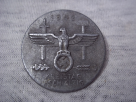 German tinnie, rallybadge. Duitse tinnie Kreistag Esch-Alzig 1942. zeldzaam.