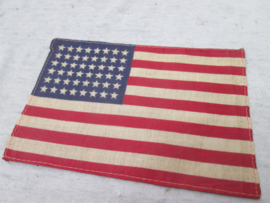 US armband ID flag second pattern used  in France- D-Day, Belgium and Arnhem Market garden. US mouwembleem gedrukt op katoen Parachutisten 101ste en 82nd. Airborne. zeldzaam