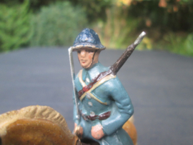 DURSO Belgium officer, Belgische officier in blauw uniform Rijkswachter te paard goede staat OP
