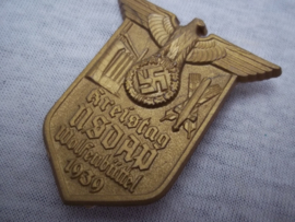 German tinnie, rally badge Duitse tinnie, Kreistag NSDAP Wolfenbütel 1939, plastik uitvoering met hersteller, bijzondere tinnie.