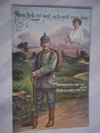 3 Duitse WO1 postkaarten van een serie, onbeschreven, mooie frisse afbeeldingen.