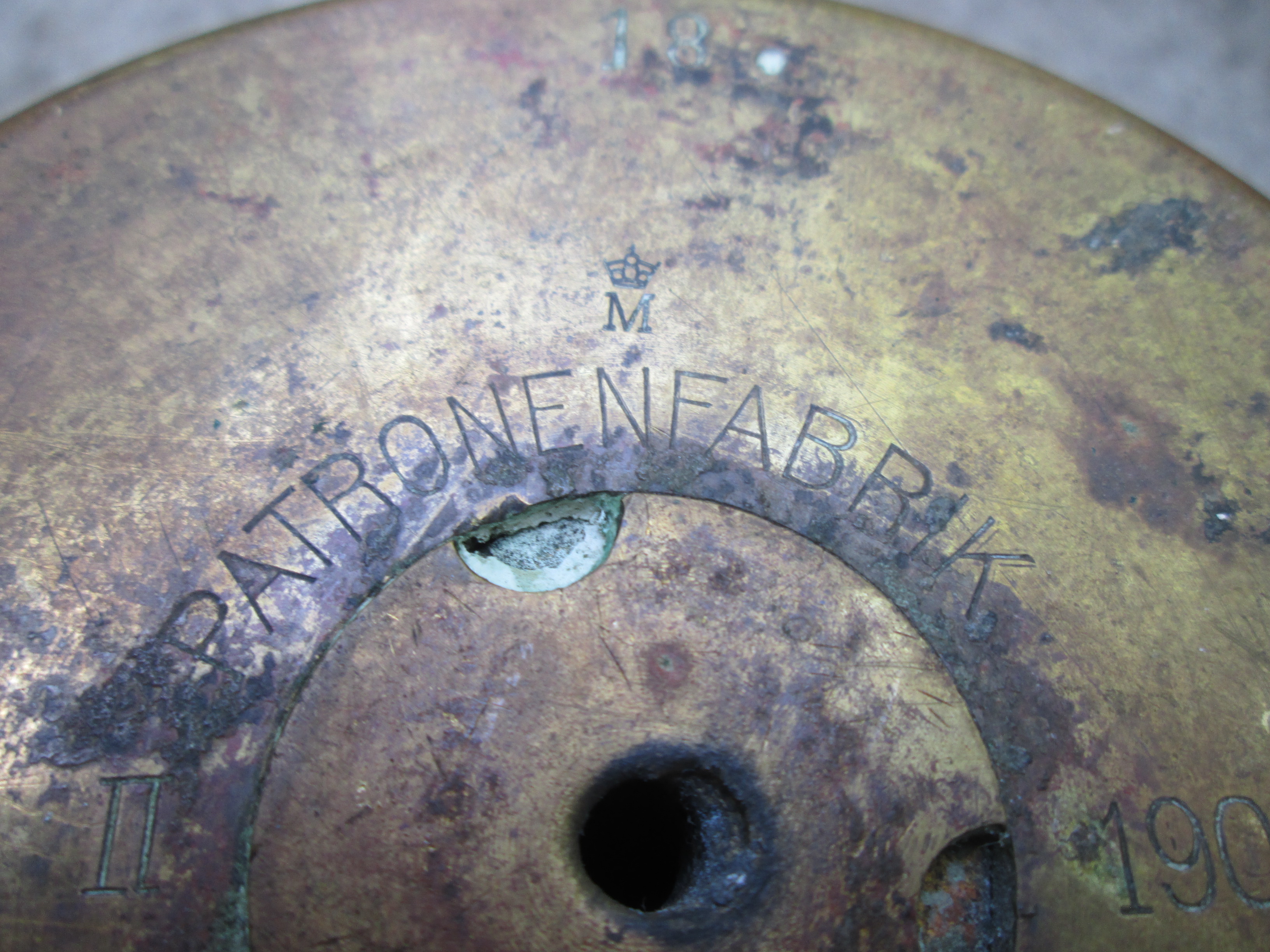 Duitse huls Keizerlijke Marine Patronenfabrik Karlsruhe 1907.