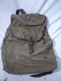 German Rucksack, bagpack, midwar production. Duitse stoffen rugzak mooi gemarkeerd 1941 nette gedragen staat.