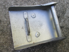 German WW2 firebrigade buckle metal. Duits koppelslot Feuerschutzpolizei. metaal, manschappen uitvoering. WO2 gedragen.