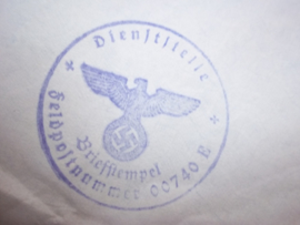 German SS- Feldpost cover. Duitse enveloppe met SS-Feldpost