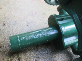 Metal gun, metalen kanon meccano British made met laad en richt mechaniek mooi model leuk gemarkeerd.