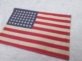 US armband ID flag second pattern used  in France- D-Day, Belgium and Arnhem Market garden. US mouwembleem gedrukt op katoen Parachutisten 101ste en 82nd. Airborne. zeldzaam