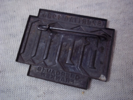 German tinnie Rally badge, Duitse Tinnie, HJ-- DJ--BDM--- Sporttag 1936 Obergau 18. Franken, zeer decoratief.