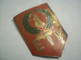 Netherlands-Indies metal sleeve badge. Metalen mouwembleem Nederlands- Indië Expeditionaire macht 7 december.