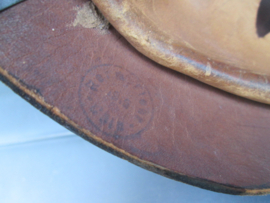 German Pickelhaube spike helmet Prussian Infantry M1915. Duitse pickelhaube Pruisen veldgrijs manschap met afneembare spits mooi gemarkeerd 1916 ronde  stempel.