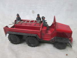 Tin toy fire- engine. Blikken speelgoed brandweer auto, made in Western- Germany