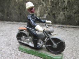 Belgium policeman on motor. Belgische politie agent op motor met witte helm