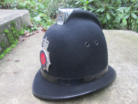 British Bobbyhelmet Great Manchester Police. Engelse Bobby helm grote maat goede staat.