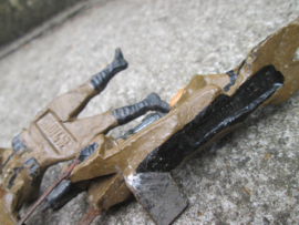 ELASTOLIN French soldiers behind machine gun.2 Franse soldaten achter mitrailleur.