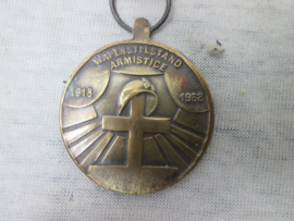 Belgische herinnerings medaille 40 jaar Wapenstilstand 1918-1958.