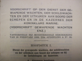 Nederlands dienstvoorschrift Koninklijke Marine 1936 hoe om te gaan met krijgsgevangenen