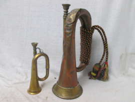 Miniature bras bugle. Miniatuur bazuin, zeer bijzonder stuk.