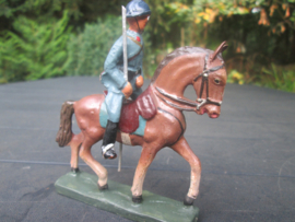DURSO French officer, Franse officier horizon blue op paard
