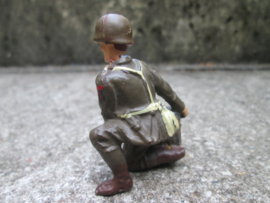 ELASTOLIN American soldier signal corps with pigeon box. Amerikaanse soldaat met duiven container TOP staat.