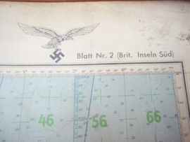 Duitse luftwaffe piloten kaart gemaakt van een soort waterbestendig canvas, rubber, zeer bijzonder