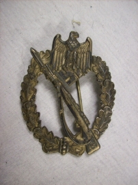 German Infantry Assault badge Buntmetall no maker, Duits aanvalsembleem Buntmetall. geen maker, haakje afgebroken