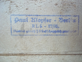 German luftschutz Red cross pouch, with metal inside and nicely marked. Duitse leren tas medische Dienst  Reichs-Luftschutz met WA-stempel en etiket zeer mooi gemarkeerd.