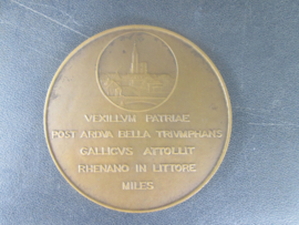 French SAAR medal. Bronzen Franse penning bezetting Saargebied 7 cm.