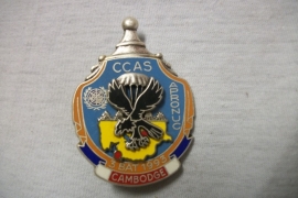 French para badge, Franse borsthanger. 3e Bat. 1993 CCAS  APRONUC  Cambodja