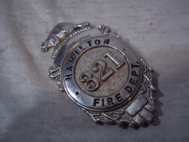 Badge Hamilton Fire Department Canada. Brandweer brevet Canada Hamilton brandweer.