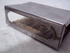 German match holder. Duits luciferdoosomhulsel, met daarop de Dikke Bertha en het EK 1914. Fleissige Bertha.
