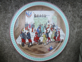 Frans wandbord karikatuur