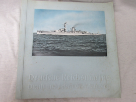 Duits sigaretten plaatjes album over de REICHSMARINE, geheel compleet, met veel Marine informatie.
