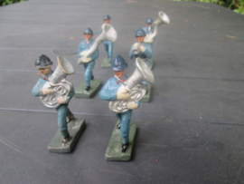 DURSO 6 French soldiers making music. 6 Franse soldaten drumband.