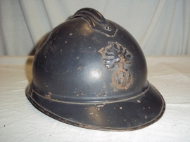 French helmet Blue d´Horizon M15 . Franse helm infanterie perfekte staat origineel binnenwerk vroege kleur, kleine maat