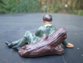 ELASTOLIN Wounded Italian soldier. Gewonde Italiaanse soldaat goede staat.