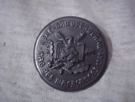 German tinnie, rally badge, Duitse tinnie SPORT, N.S.R.L. Gau- Oberdonau- Tag der Waldlaufes 1942. maker op speld.