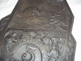 Austrian iron remembrance plate KARPATHEN durchhalten 3 Armee 1914-1915.