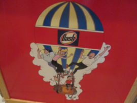 Poppenkast, Mini theater Suske en Wiske, Belgische stripfiguren, welke je kon krijgen door een spaaractie van het wasmiddel DASH, compleet in de originele doos.