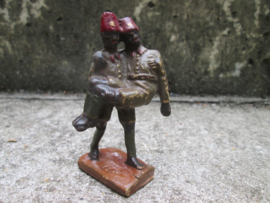 DURSO Belgium colonial soldiers Force Republique. Belgische Congo soldaten. gewondendrager, goede staat