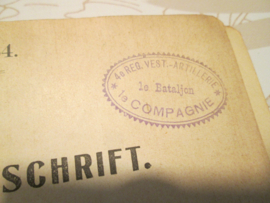 Nederlands leger voorschrift boekje KMA 1915 No.84 SEINVOORSCHRIFT. met stempel 4e Regiment Vesting Artillerie 1e Bataljon 1e Compagnie. leuk met afbeeldingen.