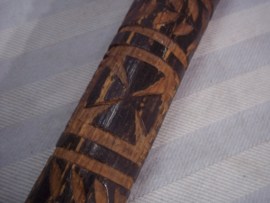 German walking stick with woodcarving, so called WOLCHOW- STICK. Duitse stok met houtsnijwerk, ijzeren kruis, RUSLAND  Adelaar met hakenkruis en andere symbolen, de zogenaamde Wolchow stok.