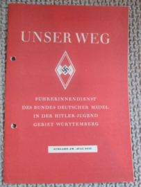 Hitler- Jugend Bund Deutsche Mädel blad UNSER WEG Ausgabe JM juli 1942